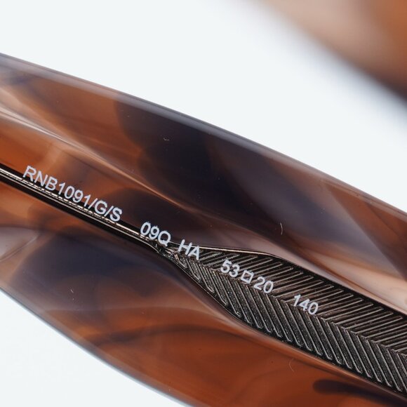 Rag & Bone RNB1091/G/S 009Q HA Sunglasses Brown Geometric Frame, Brown Lenses - Picture 5 of 10